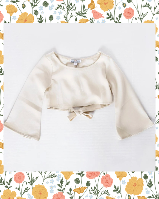 Bell Sleeve Crop Top