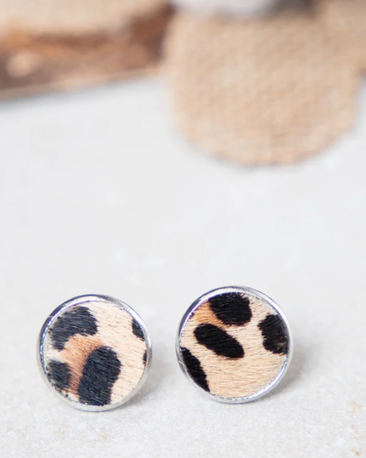 Leopard Stud Earrings