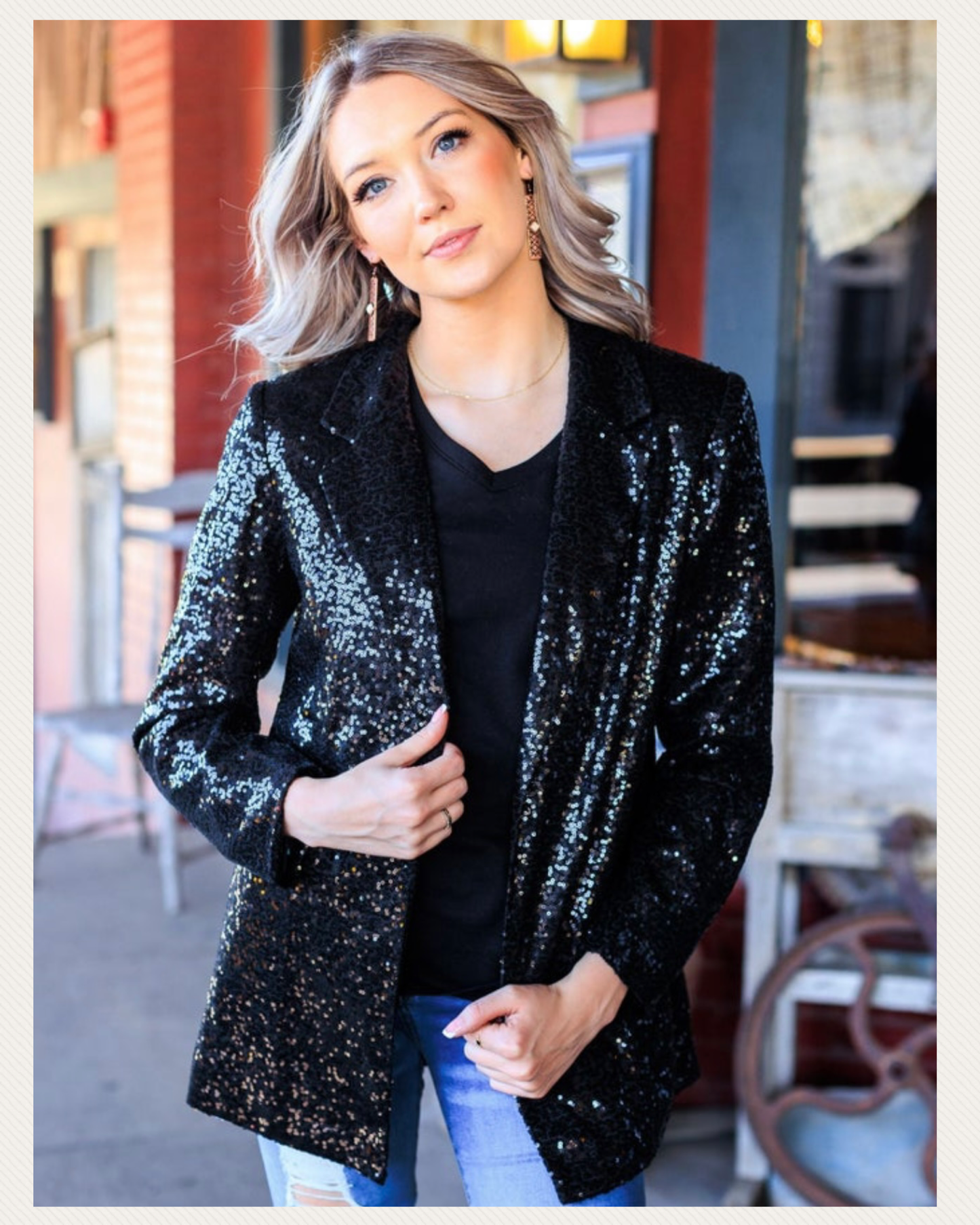 Spotlight Worthy Sequin Blazer