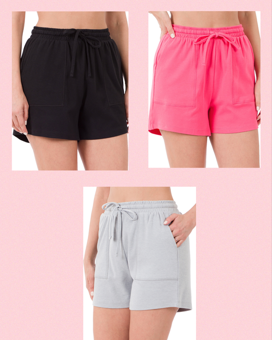 Zenana Drawstring Shorts